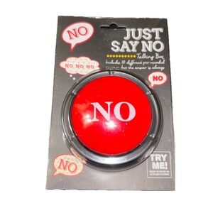 "Just Say No" Talking Box - 10 Different Recorded Sayings Push‎ Button Gift Toy